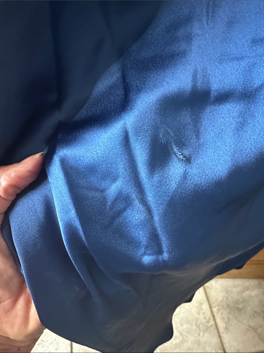 Xscape Royal Blue Satin Maxi Dress - Picture 5 of 9